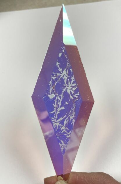 A Dichroic Diamond Bevel Glass 2" x 6" Glue Chip DF190 - Image 2