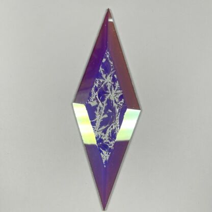 A Dichroic Diamond Bevel Glass 2" x 6" Glue Chip DF190