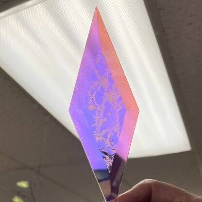 A Dichroic Diamond Bevel Glass 2" x 6" Glue Chip DF190 - Image 4