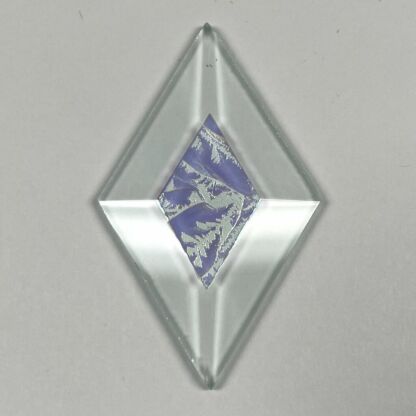 A Dichroic Diamond Bevel Glass 1 1/2" x 2 1/2" Glue Chip DP120 - Image 2