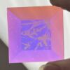 A Dichroic Square Bevel Glass 1 1/2" x 1 1/2" Glue Chip SF150 - Image 2