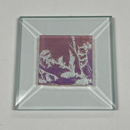 A Dichroic Square Bevel Glass 2" x 2" Glue Chip SP250 - Image 2