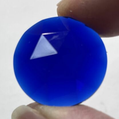 Faceted Round 22mm Jewel Colbalt Blue 222-04