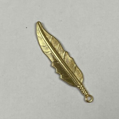 Brass 3-D Small Feather #BFF403