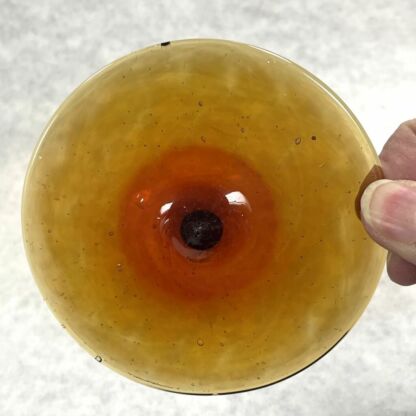 Rondel Blenko Handblown Glass 3 3/4" Amber/Orange BL100 - Image 2