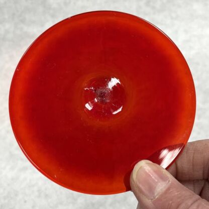 Rondel Blenko Handblown Glass  3 1/2" Red BL102 - Image 3