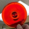Rondel Blenko Handblown Glass  3 1/2" Red BL102