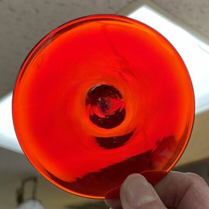 Rondel Blenko Handblown Glass  3 1/2" Red BL102