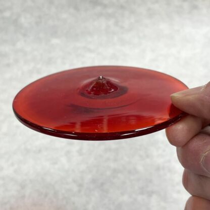 Rondel Blenko Handblown Glass  3 1/2" Red BL102 - Image 4