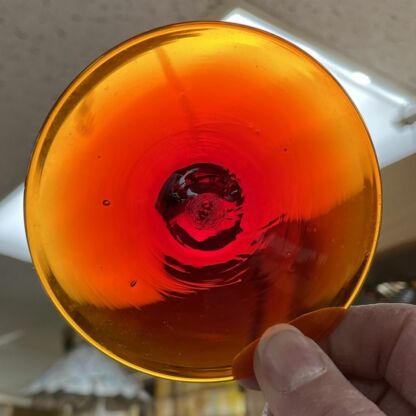 Rondel Blenko Handblown Glass 3 1/2" Orange BL103