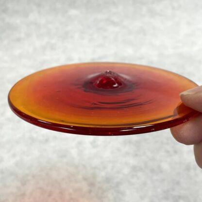Rondel Blenko Handblown Glass 3 1/2" Orange BL103 - Image 3