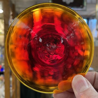 Rondel Blenko Handblown Glass 3 3/4" Orange BL110 - Image 2