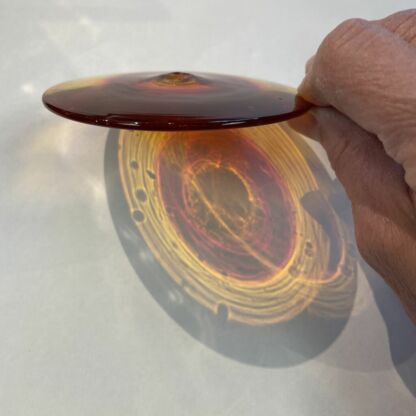 Rondel Blenko Handblown Glass 4" Orange BL222 - Image 3
