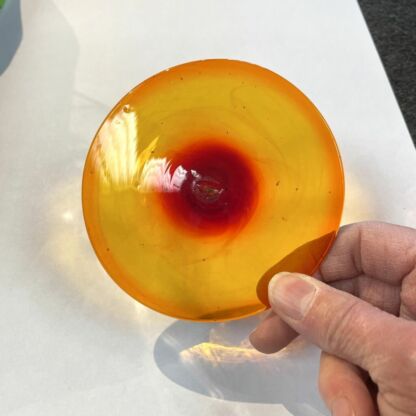 Rondel Blenko Handblown Glass 4" Orange BL225
