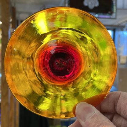 Rondel Blenko Handblown Glass 4" Orange BL225 - Image 3