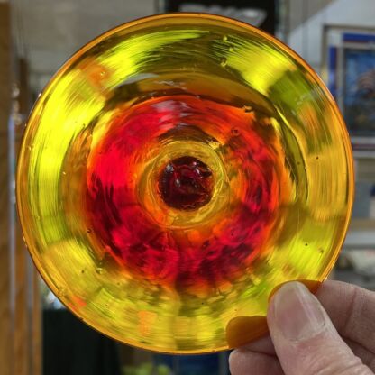 Rondel Blenko Handblown Glass 4" Orange BL230 - Image 4