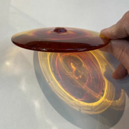 Rondel Blenko Handblown Glass 4" Orange BL230 - Image 3