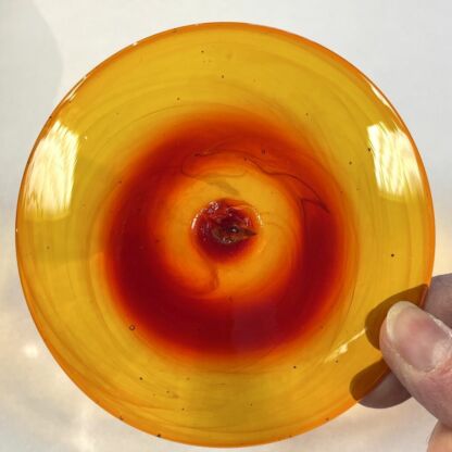 Rondel Blenko Handblown Glass 4" Orange BL230