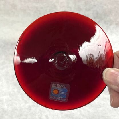 Rondel Blenko Handblown Glass 3 3/4" Red BL300
