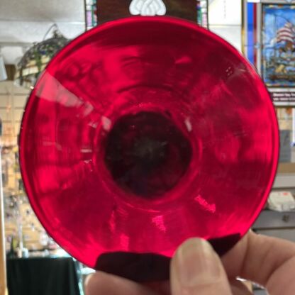 Rondel Blenko Handblown Glass 3 3/4" DK Red BL310