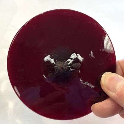 Rondel Blenko Handblown Glass 3 3/4" DK Red BL310 - Image 3
