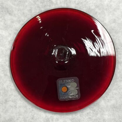 Rondel Blenko Handblown Glass 3 3/4" Red BL300 - Image 2