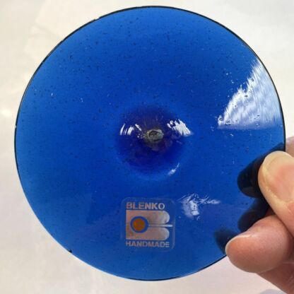 Rondel Blenko Handblown Glass 3 7/8" Cobalt Blue BL325