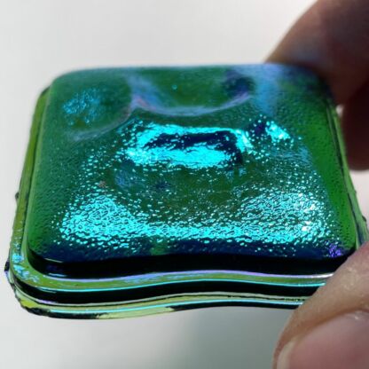 Dichroic Turtleback Jewel - DTB6050-03 Green - Image 3