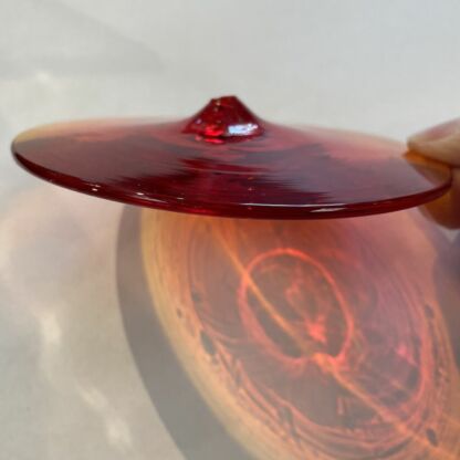 Rondel Blenko Handblown Glass  4" Orange BL210 - Image 2