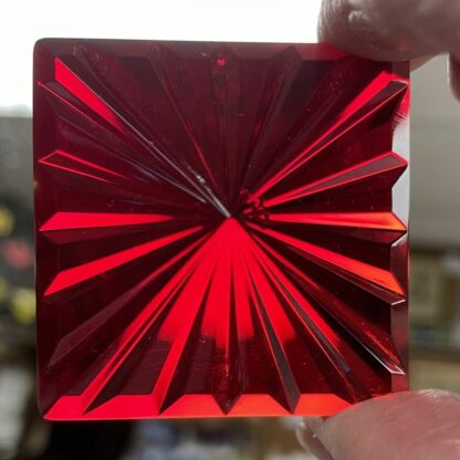 Pyramid Square Jewel PT50-10 (50mm / 2") Red