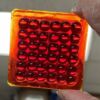 Hob Nob Square Jewel ST50-10 (50mm / 2") Red