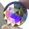 Faceted 20mm Round Jewel BR20-350 Grape Purple Dichroic