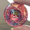 Dichroic Victorian Round 40mm Jewel- Red DFR40-10
