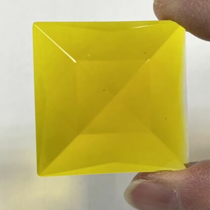 Faceted Square 40mm Jewel- Yellow FQ40-13 - Image 2