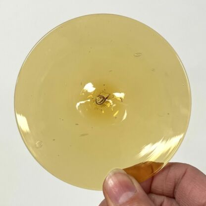 Handblown Glass Rondel 3 3/4" (95mm) Amber - HR95-02