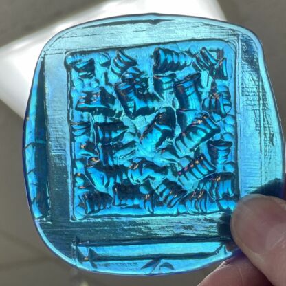Pressed Square Jewel KJ50-55 (50mm / 2") Teal Irridized