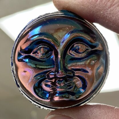 Dichroic Moon Face Round 43mm Jewel MF43-06 Amethyst