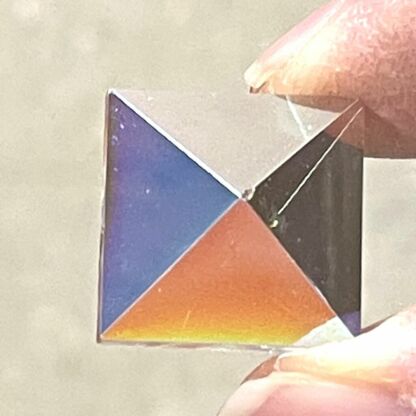 Dichroic Pyramid Square 18mm Jewel - Clear PST18-01