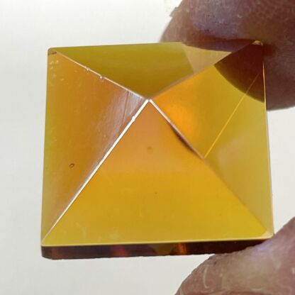 Dichroic Pyramid Square 18mm Jewel - Amber PST18-02