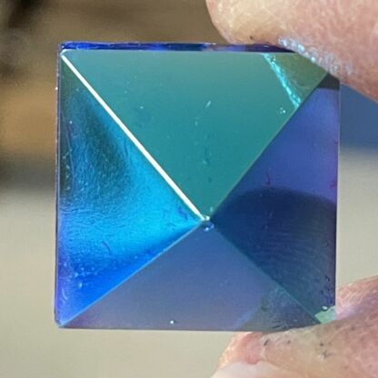 Dichroic Pyramid Square 18mm Jewel - Teal PST18-05