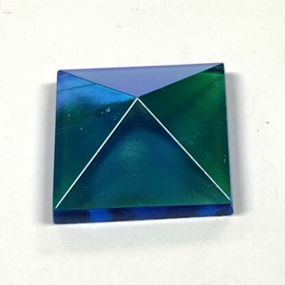 Dichroic Pyramid Square 18mm Jewel - Teal PST18-05 - Image 2