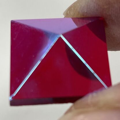 Dichroic Pyramid Square 18mm Jewel - Red PST18-10 - Image 3