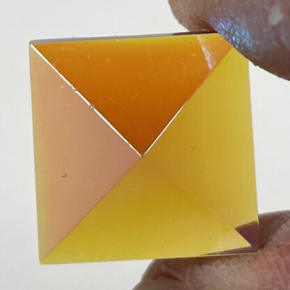 Dichroic Pyramid Square 18mm Jewel - Amber PST18-02 - Image 3