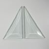 1/4 of 4 x 7 Diamond Bevel Glass Set of 2