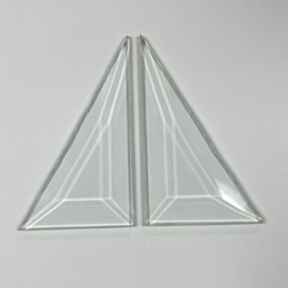 1/4 of 4 x 7 Diamond Bevel Glass Set of 2