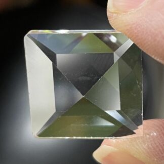 Double Faceted 22mm Square Jewel-Clear SDD22-01