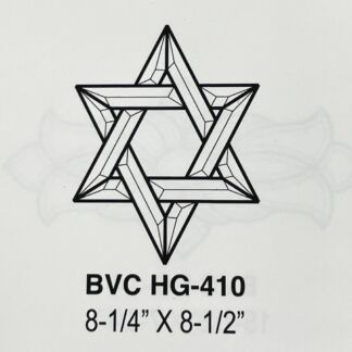 Star of David Beveled Glass Cluster - HG410