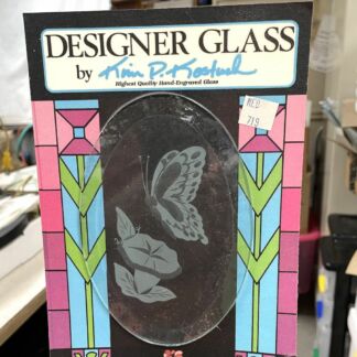 Engraved Clear Oval Bevel - #636 Butterfly & Flower