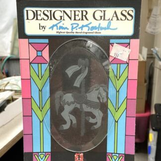 Engraved Clear Oval Bevel - #633 Carousel Horse