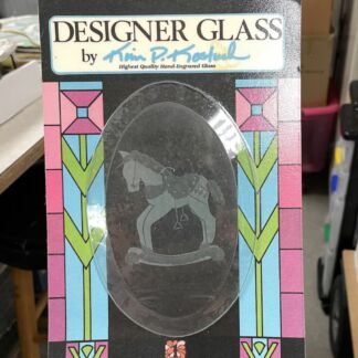 Engraved Clear Oval Bevel - #630 Rocking Horse